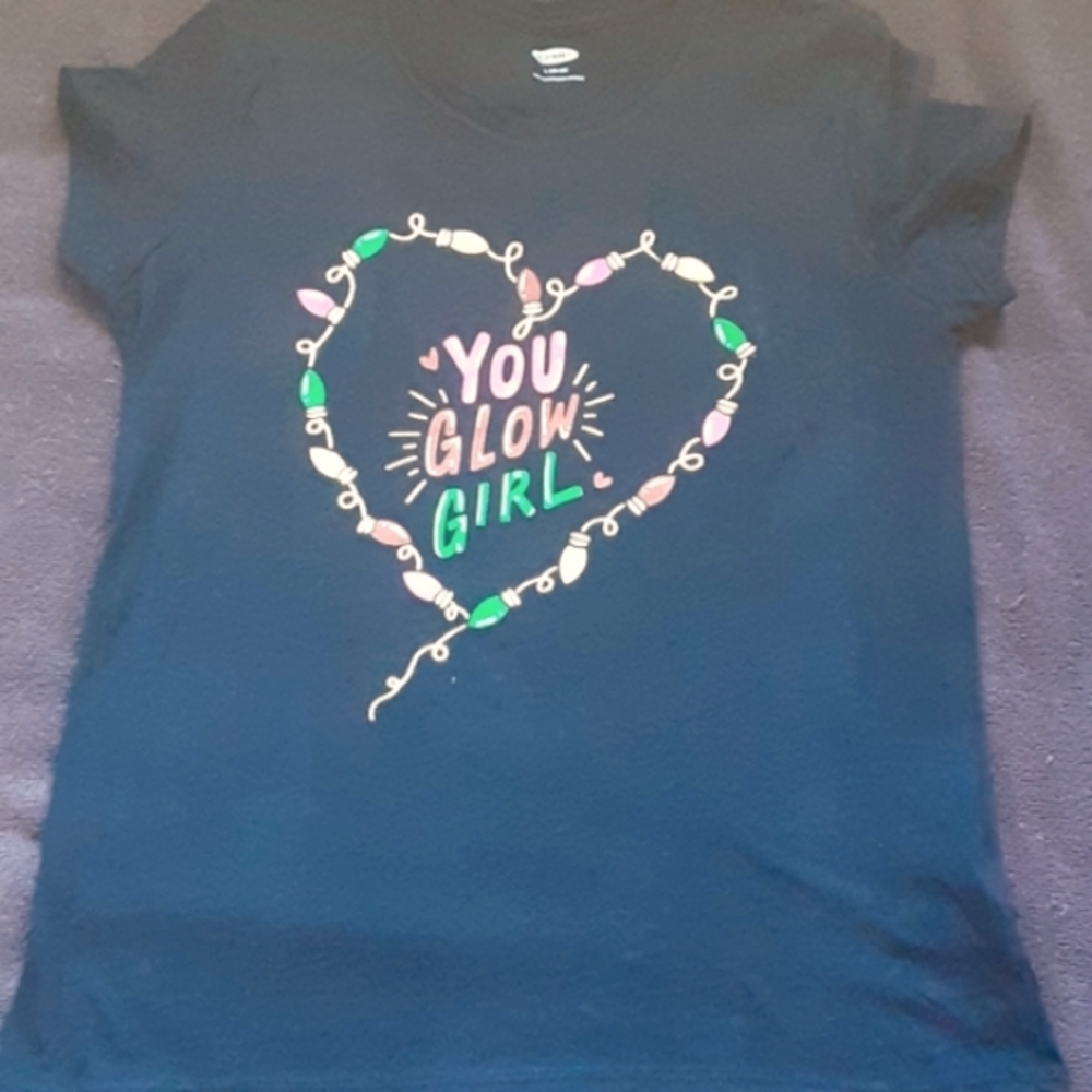 Girl Teen Short Sleeve Shirt CHRISTMAS THEMED